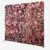 Lofaris Rose Gold Sequins Glitter Square Tension Backdrop